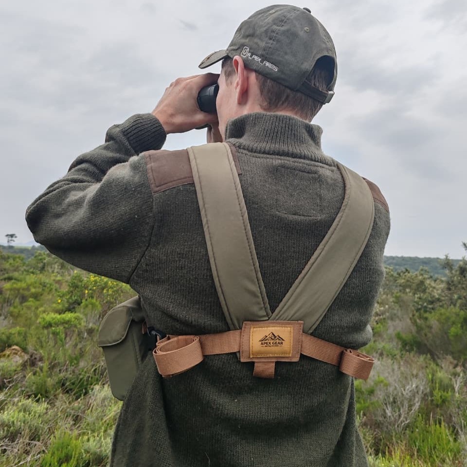 Bino and range finder combo back view